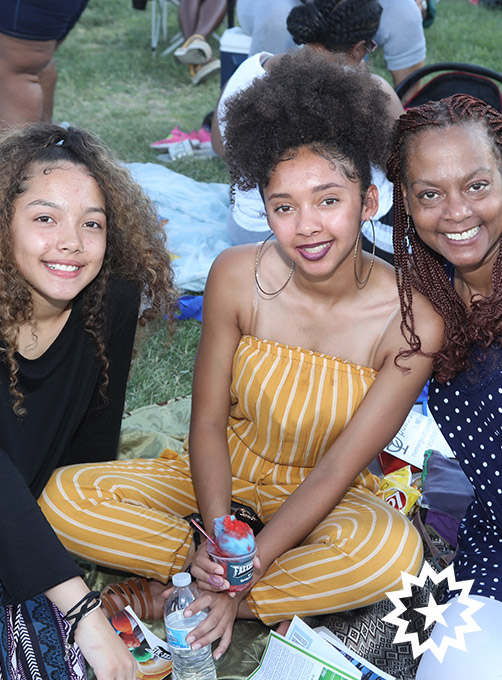 beautiful family poses for picture at las vegas juneteenth festival 2019